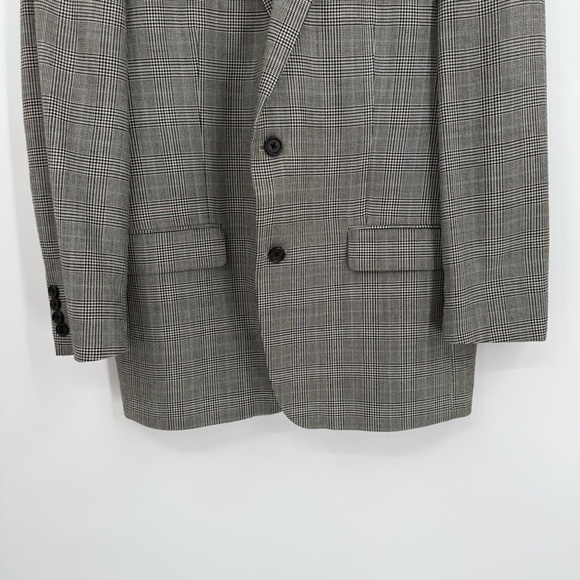 Lauren Ralph Lauren Men's black houndstooth silk Wool Sport Blazer Size 42 R - Picture 3 of 11